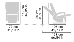 Keyton Cosmo Chair Dimensions